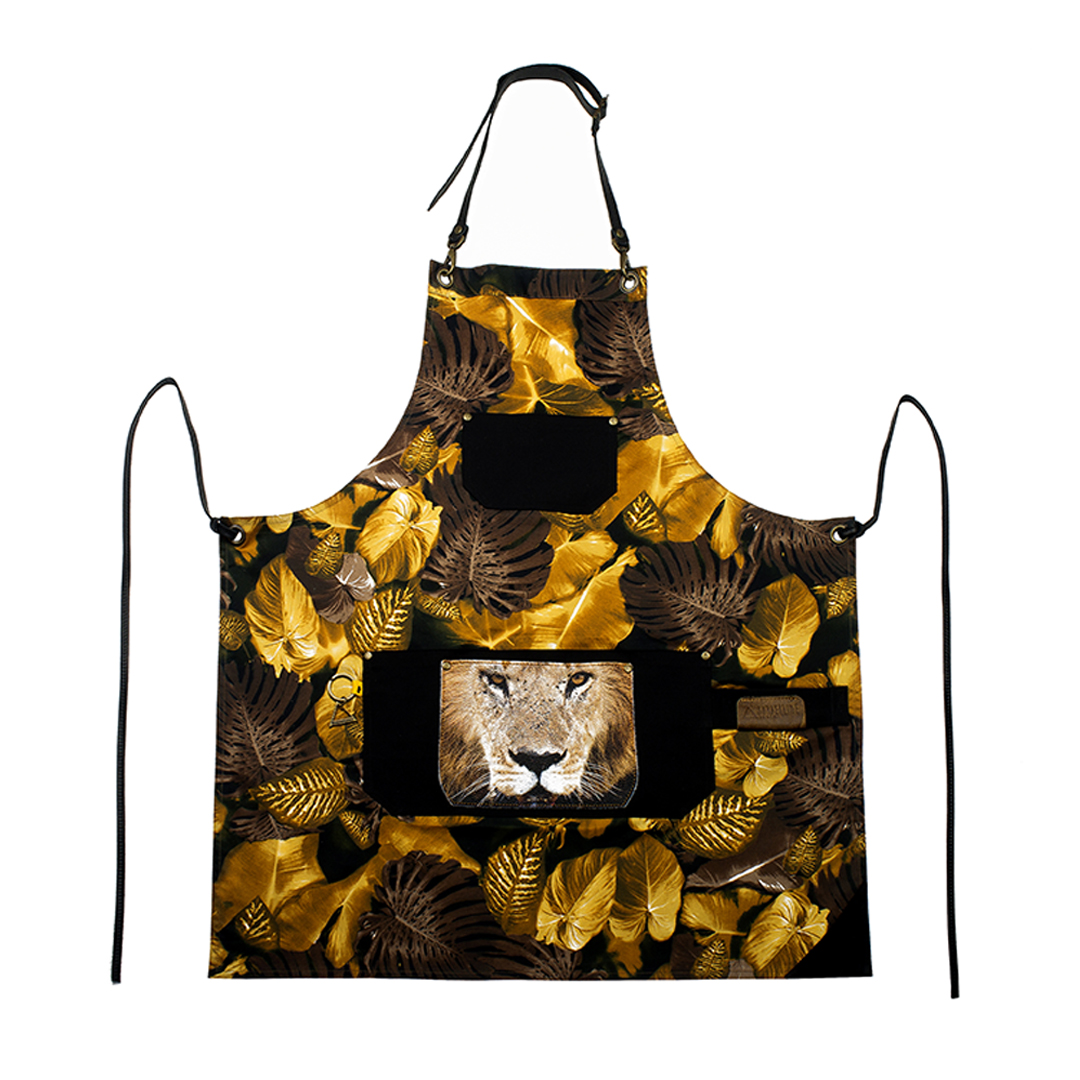 Fantasia sfondo nero-ocra Lion